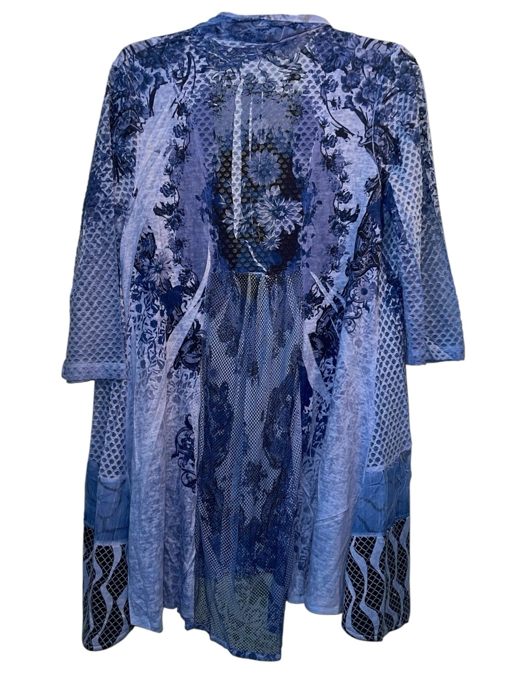 Kamana Kimono Ethereal blue Dreamscape cardigan. Size medium GUC - Picture 3 of 9